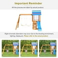 thumbnail image 5 of Wooden Outdoor Swing Set 3 in 1 Swing Set outdoor Children's Playset with Slide , 2 Swings and Climber for Garden, Backyard and Playground, Blue, 5 of 6