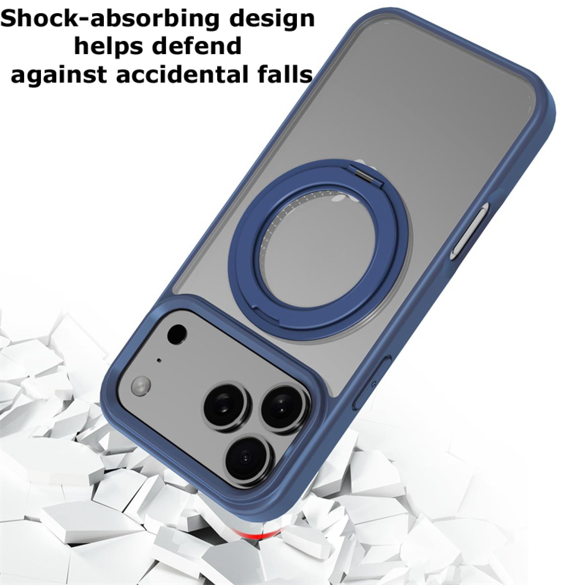 Lure Series 360° Ring Stand Case for iPhone 17 Pro Max – Black Ultra-Slim Protective Cover with Built-in Kickstand & Magnetic Ring