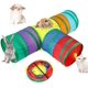 thumbnail image 1 of Túnel de conejo y manguera plegable de 3 vías, túnel de actividad de Animal pequeño para ocultar conejo, juguete adecuado para conejito enano, conejo, conejillo de indias, gatito Feliz Sencillez, 1 of 4
