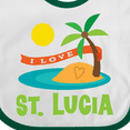thumbnail image 4 of Inktastic I Love St Lucia Boys or Girls Baby Bib, 4 of 4