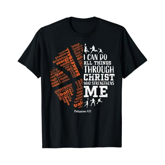 Sam Soft Basketball Shirt Boys Girls Men Women Philippians 4:13 Gifts T-Shirt