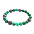 thumbnail image 4 of crystalmiracle Malachite 7mm Bead with Amethyst 10 mm Bead Stretch bracelet Fashion Accessory for Men Women, 4 of 4