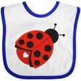 thumbnail image 3 of Inktastic Ladybug with a White Heart Girls Baby Bib, 3 of 4