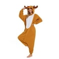 thumbnail image 6 of Reindeer Onesie Adult CANASOUR Christmas Pajamas Polyester Animal Cosplay Suit Medium, 6 of 6