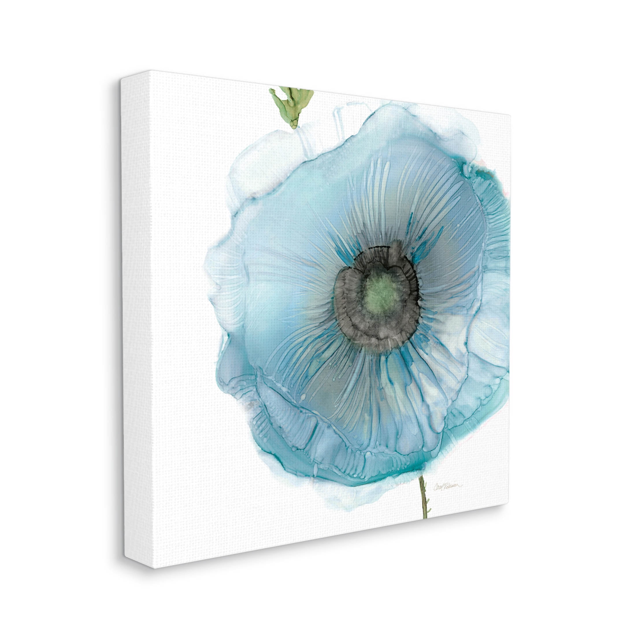 Stupell Industries Modern Floral Poppy Shape Graphic Art Gallery Wrapped Canvas Print Wall Art, Design by Carol Robinson