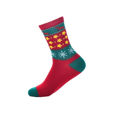 

Binpure Christmas Unisex Knee-high Stockings Cartoon Mid-calf Length Socks