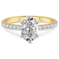 thumbnail image 3 of 4 Carat IGI Certified Oval Shape Lab Grown Diamond Engagement Ring | 14K Yellow Gold |Olivia Secret Halo Diamond Ring | FG-VS1-VS2 Quality Friendly Diamonds, 3 of 4