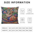 thumbnail image 5 of Orinice  Tribal Art Oaxaca Throw Pillow Cover Boho Mexico Face Colorful Collage Tradition Nation Culture Pillow Case  Decorative Men Women Boy Girl Room Cushion Cover for Home Couch Bed White, 5 of 5