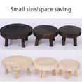 thumbnail image 4 of thinsony Mini Stool Plant Stand Bonsai Shelf Decorations Multipurpose Multifunctional Decal Rustic Grain Mount Yard Patio Wood Color M, 4 of 9