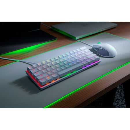 Razer - Huntsman Mini 60% Wired Optical Clicky Switch Gaming Keyboard with Chroma RGB Backlighting - Mercury