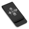 thumbnail image 1 of Stainless Steel Four Card Suits Classic Slim Money Clip Credit Card Holder, 1 of 2