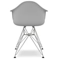 thumbnail image 4 of Aron Living Tower 18" Plastic and Chrome Steel Armchair in Gray, 4 of 5