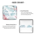 thumbnail image 5 of Lsque Tropical Flamingo Printed Tissue Box Cover Holder, Facial Paper Organizer Dispenser,Square with Bottom Belt, PVC Leather Decorative Organizer, 5 of 8