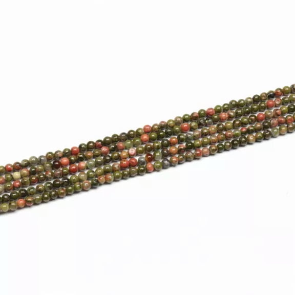 HOOUN Wholesale 1500pcs/Lot Mix Natural Gemstone Round Spacer Loose Beads 2mm DIY-Unakite