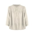 thumbnail image 4 of Jxximdong Button-up Shirts for Women Linen Shirts 2025 Cotton Summer Retro Embroidered Boho Tops Casual Trendy Vacation Blouse Spring Tops, 4 of 4