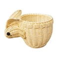 thumbnail image 1 of Easter Bunny Woven Storage Basket, Multifunctional Fruit and Snack Organizer, Home Decoration Plastic Basket for Kitchen Countertop Shelf, Heat-Resistant Easy Clean Compact Organizer, 1 of 9