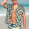 thumbnail image 5 of Picia Soccer and Football Gentle Cotton Regular Fit Short Sleeve Casual Hawaiian Shirt for Men-Small, 5 of 9