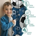 thumbnail image 3 of Blackout Kids Curtains,Blue Soccer Balls Pattern Childrens Insulated Curtains Set Of 2,Bedroom Essentials,Toddler Room Decor 52"x84", 3 of 5