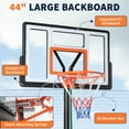 thumbnail image 6 of Ktaxon 44in Portable Basketball Hoop Outdoor with Simple Adjustable Handle, 7.3-10ft Kids Basketball Hoop Goal Indoor Outdoor, 6 of 7