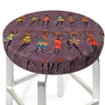 thumbnail image 3 of Bingfone African Women Padded Round Bar Stool Cover Cushion with Elastic Fabric Round Chair Seat - African Women, 3 of 7