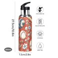 thumbnail image 5 of ALAZA Baseball Flowers Water Bottle Insulated Flask Stainless Steel Straw Lid 20 oz, 5 of 6