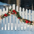 thumbnail image 7 of 6 FT Pre-Lit Artificial Christmas Garland,Lighted Poinsettia Christmas Garland with 20 LED Lights,Winter Wreaths with Pine Cones and Bowknots,Christmas Decorations for Home Front Mantle Door Garden, 7 of 7