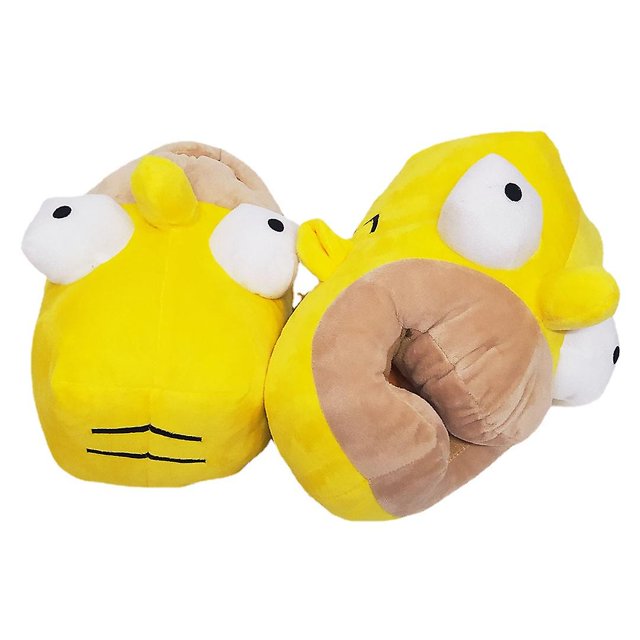 nipocaio The Simpsons Pantoufles en Peluche Amusantes d'Intérieur Chaudes pour l'Hiver 1 Pce