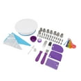 thumbnail image 1 of Kit de Herramientas de decoración de pasteles, Juego de plataformas de torta reutilizable Bolsita de Silicona múltiples patrones de pastel giratorio para suavizar, 1 of 7
