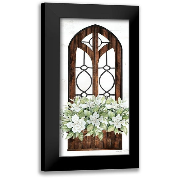 Jacobs, Cindy 9x14 Black Modern Framed Museum Art Print Titled - Window Arch Floral II