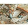 thumbnail image 4 of Ambesonne Trippy Quilted Bedspread Set 3 Pcs, Pastel Mushroom Garden Art, Queen Size, Orange Blue and Green, 4 of 4