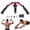 Red, variant on AbahubFit 2-in-1 Arm Exerciser & Ab Roller, 22-440lbs Hydraulic Chest Expander with Detachable Wheels, Upper Body & Core Trainer for Home Gym