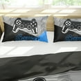 thumbnail image 2 of Psoiuetr Gaming Comforter for Kids Boys Teens Video Game Bedding Set Gamer Comforter Gamepad Comforter Set Twin Size Blue Black Gray 3 Pieces, 2 of 5
