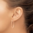 thumbnail image 2 of Auriga Fine Jewelry 14K Rose Gold Oval Tube Hoop Earrings for Women, 2 of 6