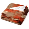 thumbnail image 3 of Blanket Rustic Southwest Red Brown Abstract Throw Blankets for Bed Vintage Southwest American Flannel Blanket Warm Plush Home Decor for Bed Couch Chair Living Room Birthday Gift 40"x50", 3 of 6