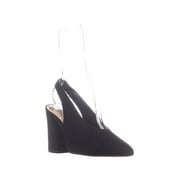 Womens Vince Camuto Tashinta Sling Back Pumps, Black Suede, 9.5 US