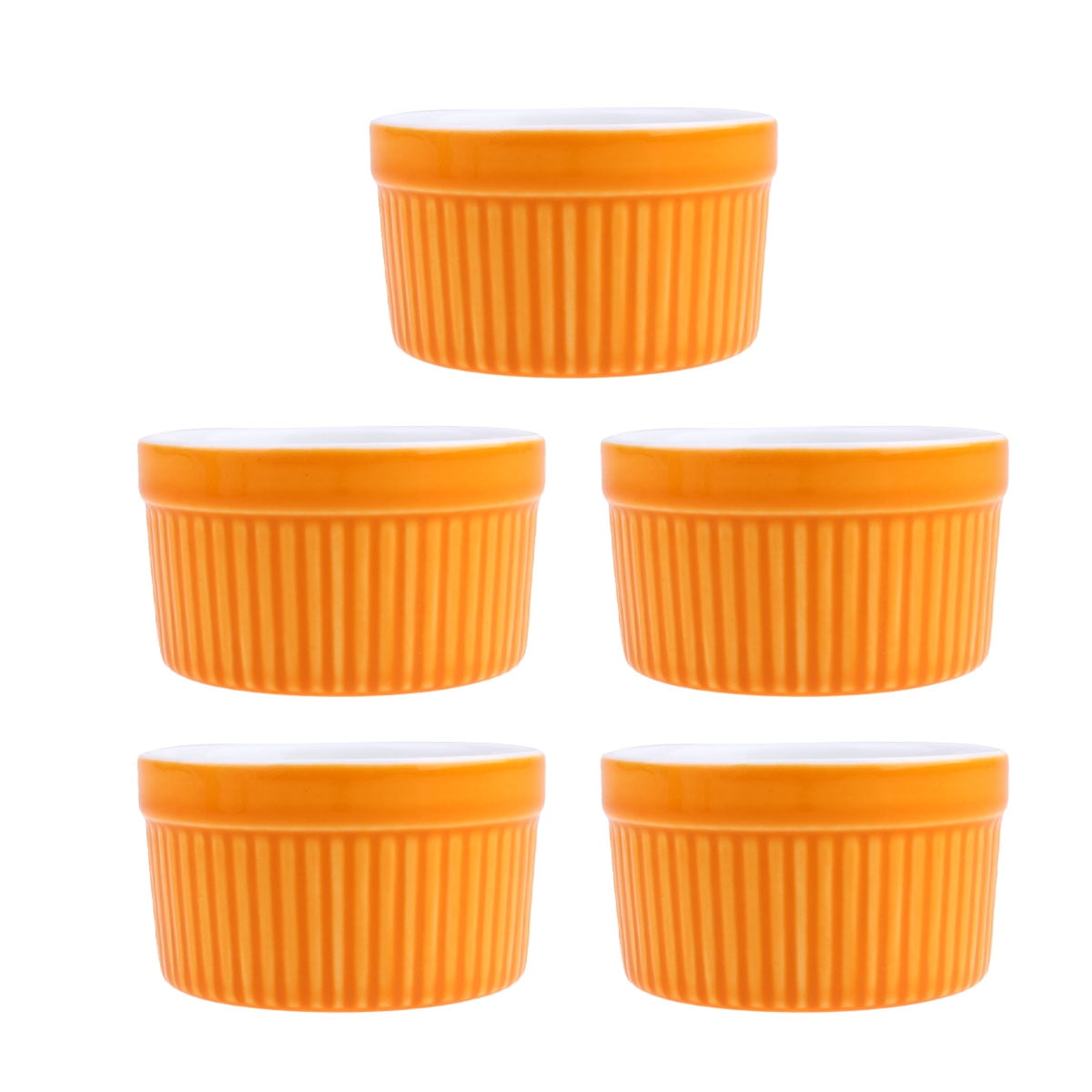 NUOLUX 5pcs Ceramic Baking Bowl High Temperature Resistance Bowl Wicker