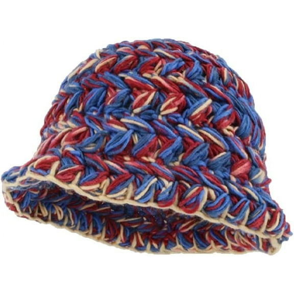 YooGuoGuo Women Colorful Knit Handmade Foldable Floppy Crochet Bucket Hat Chunky Beanie Cap