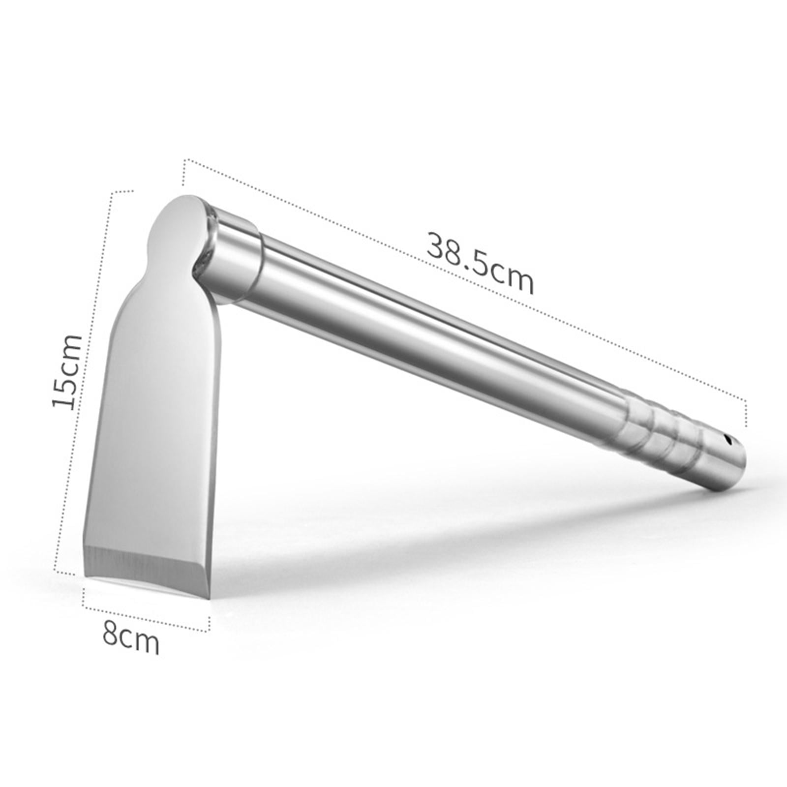 Gardening Hoe Stainless Steel Wear Resistant Gadget Sharp Practical Smooth Handheld Tool Compact for Garden Agriculture Camping Lawn Weeding A