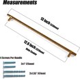 thumbnail image 4 of Goo-Ki 12.6''(320 MM) Hole Centers Antique Brass T Bar Cabinet Pulls, Luxury Zinc Alloy Cabinet Handles with Knurled for Dresser,Drawer,and Cupboard,6 Pack, 4 of 5