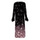 thumbnail image 5 of ICHUANYI Liquidación Mujer Casual Cuello Redondo Manga Larga Abotonado Plegable Vestidos Estampados ICHUANYI WER2023082200518, 5 of 5