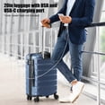 thumbnail image 2 of Luggage Coolife Carry Spinner TSA Lock, puerto USB de 28 pulgadas, verde azulado, 2 of 7