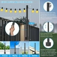 thumbnail image 6 of 6 Pack String Light Poles, Outdoor String Light Pole 10 ft Forked Metal Light Pole with Adjustable Outdoor Light Stand, Deck, Backyard, Garden, Wedding, Rustproof and Sturdy with Hooks, 6 of 6