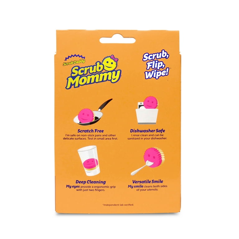 Scrub Daddy Scrub Mommy Sponge, Pink, 2 Pack, Soft in Warm Water