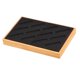 thumbnail image 3 of Organizador de joyas de madera de bambú con ranuras para exhibir y exhibir. Negro, 3 of 7