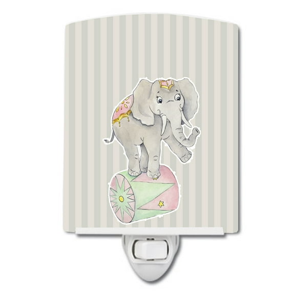 Caroline's Treasures BB6859CNL Circus Elephant Ceramic Night Light, 6x4x3", multicolor