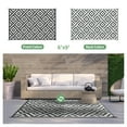 thumbnail image 2 of DEORAB Outdoor Rugs Waterproof Plastic Straw Mat 6'x9' Reversible for RV Patio Deck Beach Black & White, 2 of 10