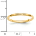 thumbnail image 5 of 14K Yellow Gold 14Ky 2mm Half Round Band Size 10.5 Made In United States hr020-10.5, 5 of 5