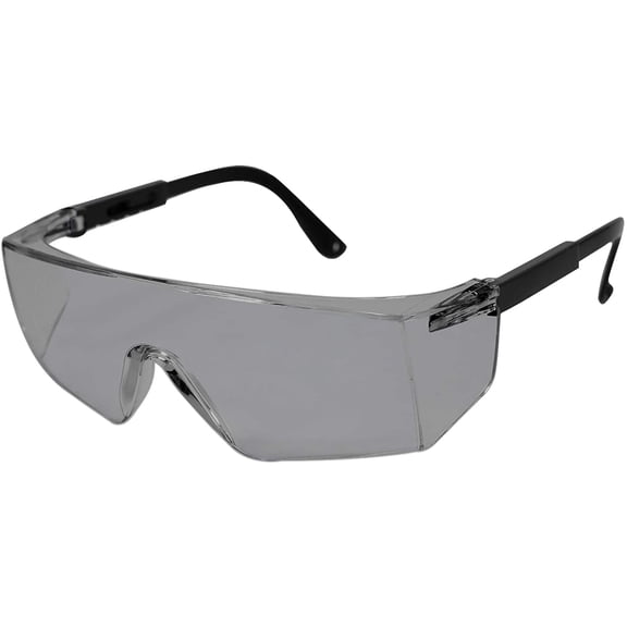 Zayaan Health Boxer Safety Glasses, Gray Lens Black Temple, Anti Scratch & Fog, OTG (Pack of 1)
