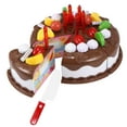 thumbnail image 1 of Juguetes De Cocina Pastel Comida Diy Juego De Simulación Corte De Frutas Juguetes De Cumpleaños Pastel De Cumpleaños Juguete 37 Uds. Methold FN002916-00, 1 of 5