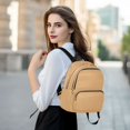 thumbnail image 6 of JIALIOU Mini Backpack Purse for Women Quilted Casual Daypack Small Travel Shoulder Bag, Summer Tan, 6 of 7